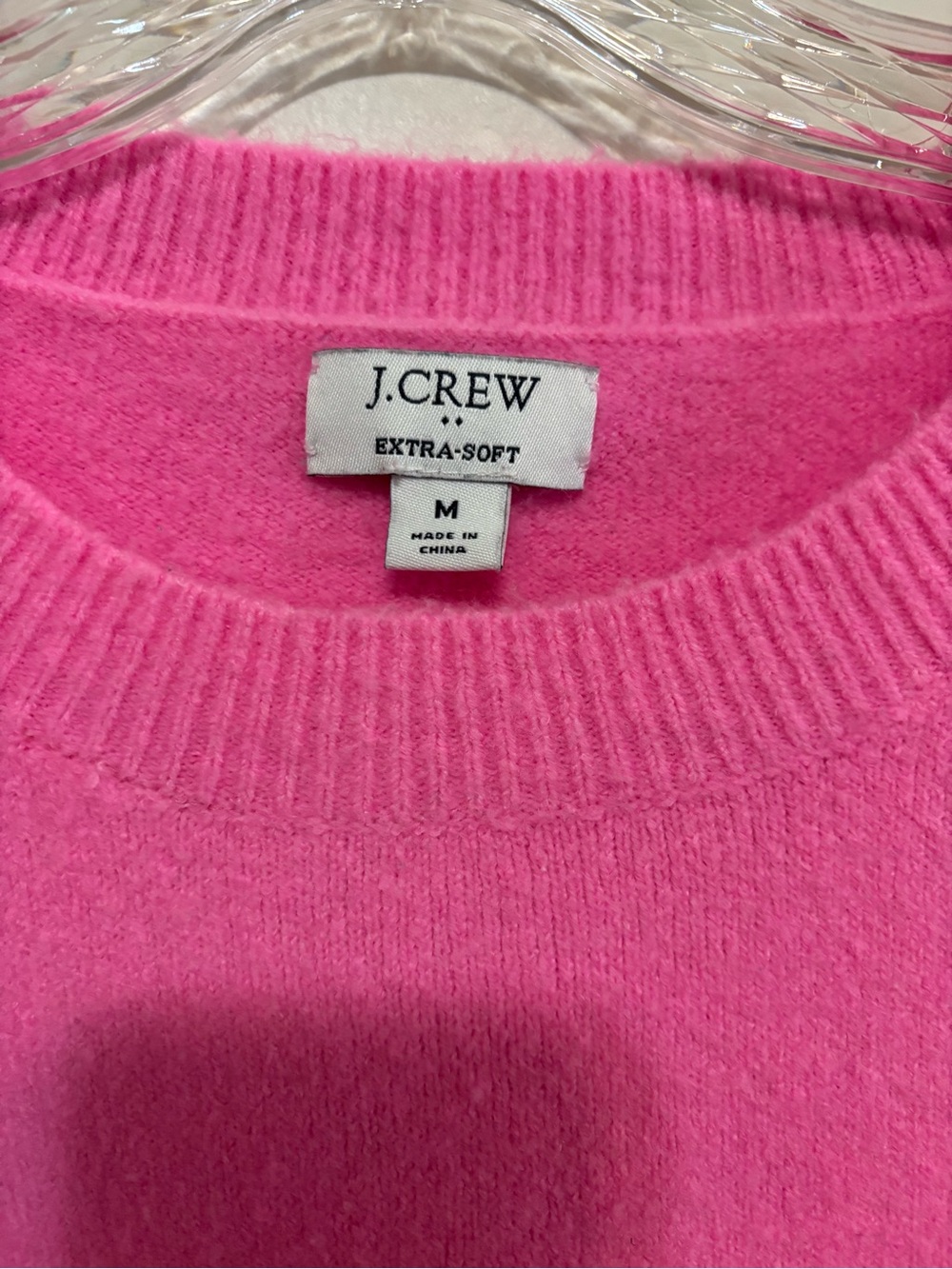 J. Crew Crewneck Sweater in Hot Pink - Picture 3 of 5